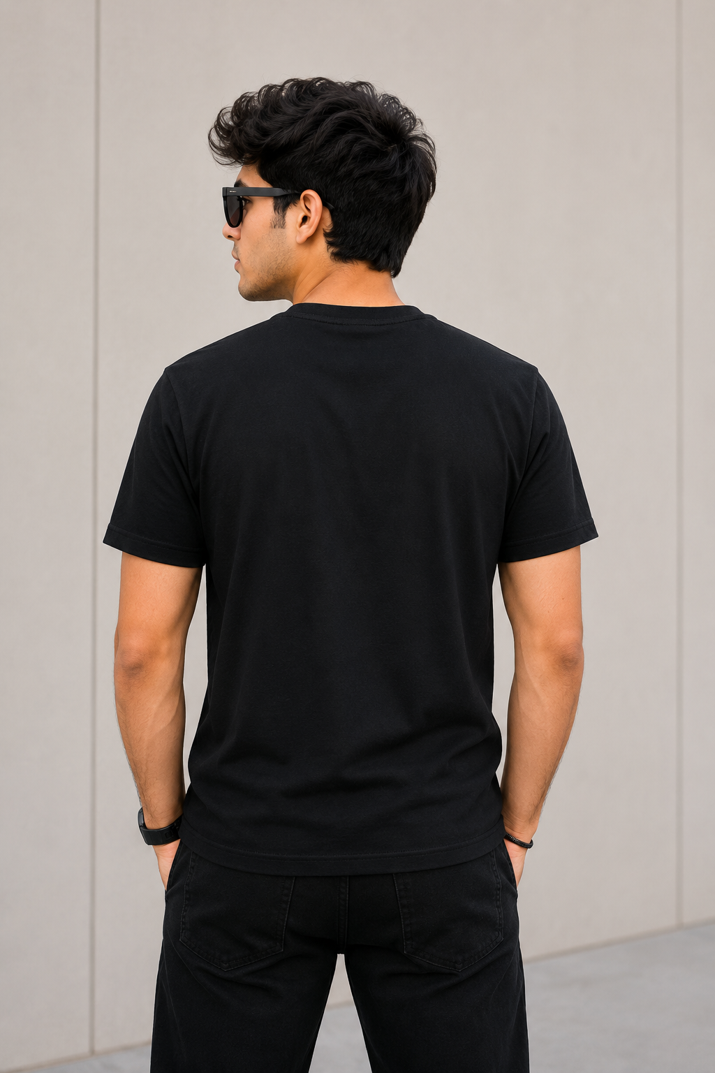 Warning: Kafi Sanskaari – Funny Hindi Graphic T-Shirt (Black)